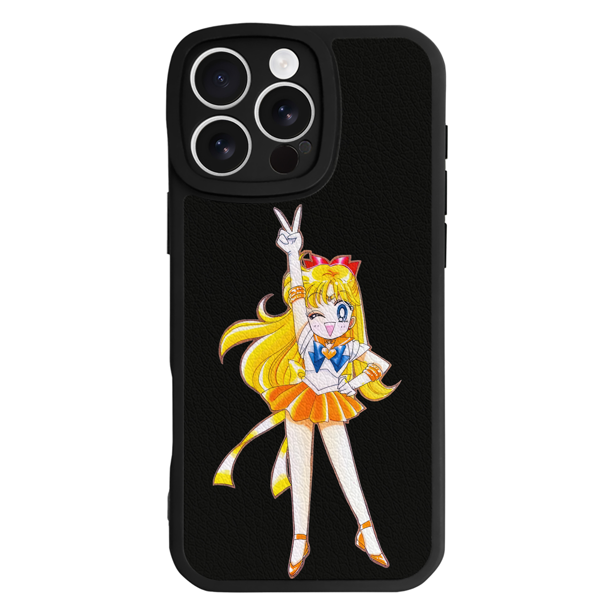（画像用） 美少女戦士セーラームーン 愛野 美奈子 あいの みなこ Sailor Moon Aino Minako 【iPhone 16シリーズ対応】シリコンスマホケース（レザー調） 材質：シリコン
